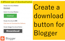  How to create a Download Button in Blogger blog with Pictures 