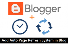  How to Add Auto Page Refresh System in Blogger blog with Picture 