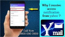 Why I receive access notification from yahoo