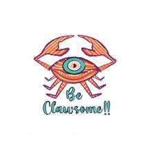 Be Clawsome Crab Vector Art Graphics | Crab Clip Art | Cre8iveSkill