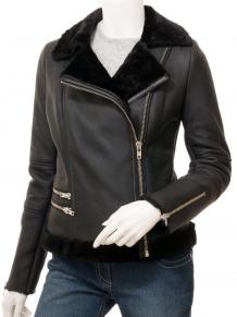 Women Aviator Leather Jacket in Virginia