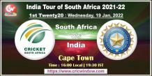 SA vs Ind 1st t20i report series 2021-22 