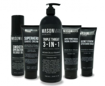 Mason Man Skincare Facial Cleanser, Shave Cream &amp; After Shave