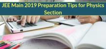 JEE Main 2019 Preparation Tips for Physics Section