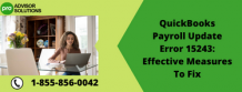QuickBooks Payroll Update Error 15243:  Effective Measures To Fix -  Article By proadvisorsolutions