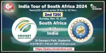 2nd t20i South Africa vs India live 2024 