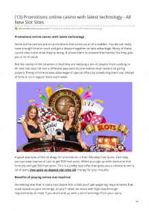           Promotions Online Casino With Latest Technology  |authorSTREAM      