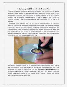 cd repair service