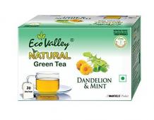 Eco Valley Natural Green Tea, Dandelion &amp; Mint, 30 Tea Bags - Organic Tea