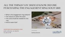 All the things you should know before purchasing the engagement ring solitaire 