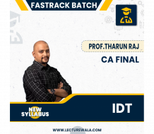 Buy Prof.Tharun Raj IDT Classes Online From Lecturewala