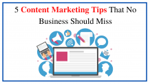 5 Content Marketing Tips that No Business Should Miss