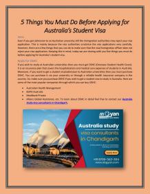 PPT - 5 Things You Must Do Before Applying for Australia’s Student Visa - AbGyan PowerPoint Presentation - ID:11390295