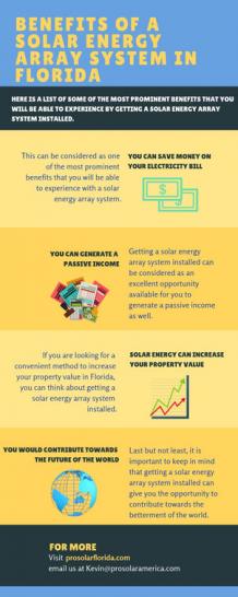 Benefits of a Solar Energy Array System in Florida