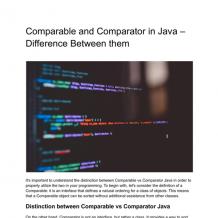 Comparable and Comparator in Java  Difference Between them | Pearltrees