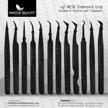 Diamond Grip Eyelash Tweezers