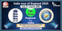 England vs India 5th Test live 2025 