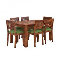 Buy Sheesham Wood 6 Seater Dining Table Set Online