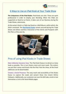 6 Ways to Use an iPad Kiosk at Your Trade Show