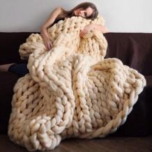 6cm Arm Thick Blanket Yarn Throw Carpets 100% Acryl Hand Knitted