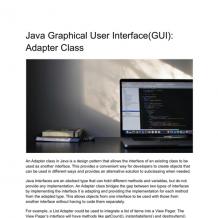 Java Graphical User InterfaceGUI Adapter Class | Pearltrees