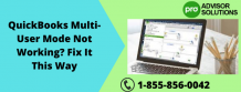               QuickBooks MultiUser Mode Not Working? Fix It This Way          