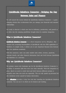 Automating Your Business with Salesforce Quickbooks Integration - eShopSync