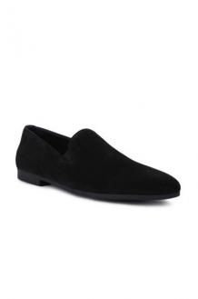 Semi Formal Slip On In Suede | 9030-black Suede