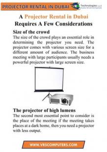 A Projector Rental in Dubai Requires a Few Considerations | PDF