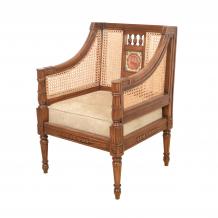 Orchid Single Seater Sofa with Cane Work - Aakriti Art Creations