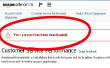 Your Amazon Seller Account is Deactivated