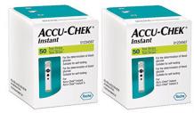 Buy Accu Chek Instant Test Strips - 50 Count (Pack of 2, Black)