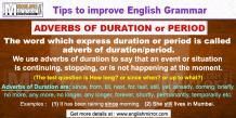Adverbs of duration or period : A word show us the length of the action or state - English Mirror 