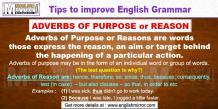 Adverbs of Reason : express the reason behind the happening of a particular action - English Mirror 