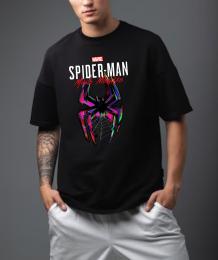 black spiderman shirt