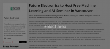 AI Seminar in Vancouver by Future Electronics reveal various ways of learning