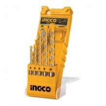 INGCO 5PCS MASONRY DRILL BITS SET AKD3051, PACKED BY PLASTIC BOX