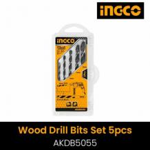 INGCO 5PCS WOOD DRILL BITS SET AKDB5055, PACKED BY DOUBLE BLISTER