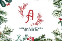 Amana Christmas Monogram Font Free Download OTF TTF | DLFreeFont