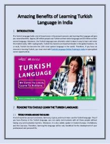 Amazing Benefits of Learning Turkish Language in India