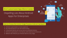 What is Actual Cost of Customized Android Apps For Enterprises? - Zophra