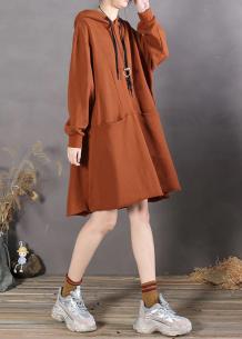 Elegant caramel dress perfect for spring