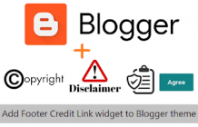  How to Add Footer Credit Link widget to Blogger blog theme with Pictures 