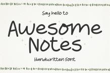 Awesome Notes Font Free Download OTF TTF | DLFreeFont