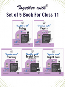 Together with Biology, Physics, Chemistry and English Core + Pullout worksheet Study Material for Class 11 (Set of 5 books)