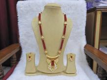 Buy Long red kundan necklace 70% Discount at Babosasakhi