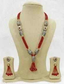 Red coral bead necklaces | Indian jewellery sets online | Babosa