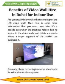 Benefits of Video Wall Hire in Dubai for Indoor Use