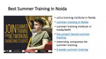 Best 6 months summer training in noida