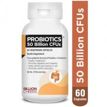  Buy BILLIONCHEERS Probiotics Supplement 50 Billion CFUs per capsule for Digestion, Immunity and overall Gut health support - 60 Veg Capsules at Amazon .in  - Health Care 